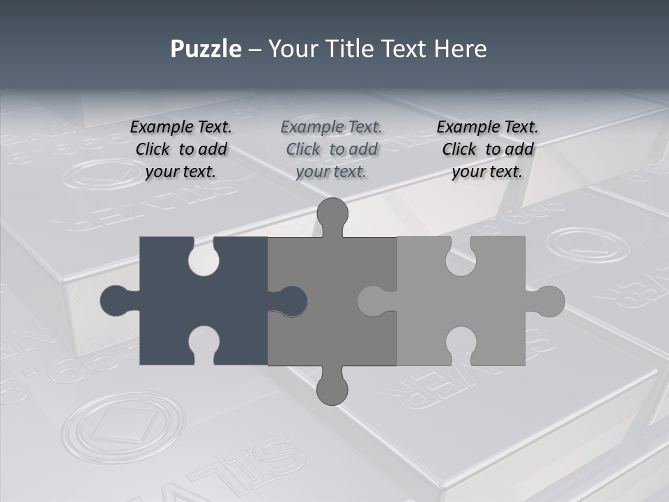 Silver Bars Pure Illustration PowerPoint Template