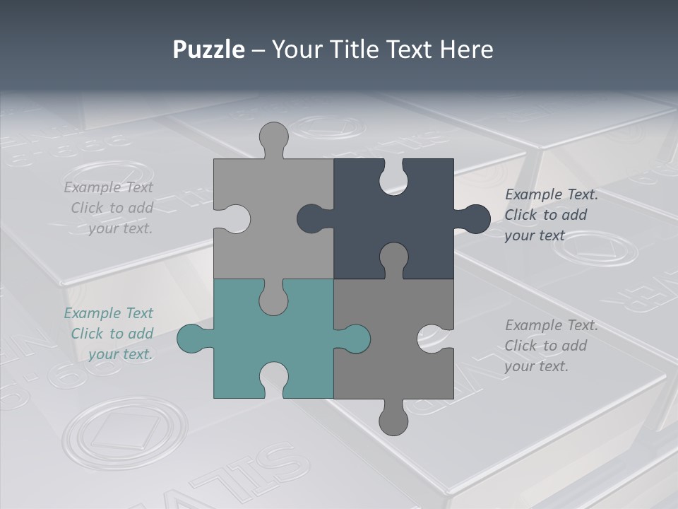 Silver Bars Pure Illustration PowerPoint Template