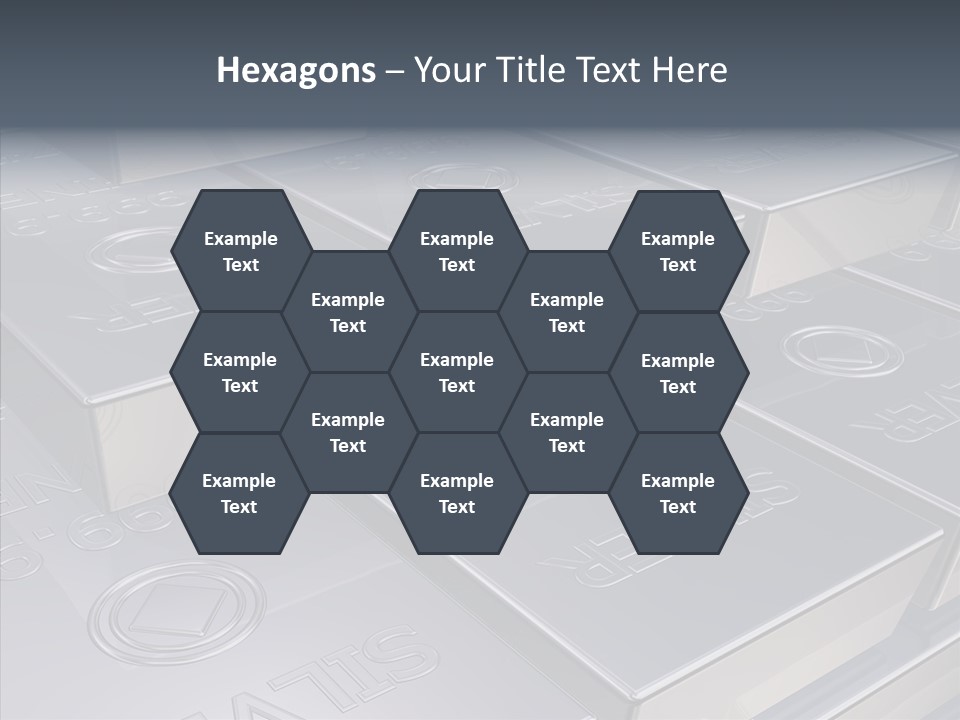 Silver Bars Pure Illustration PowerPoint Template