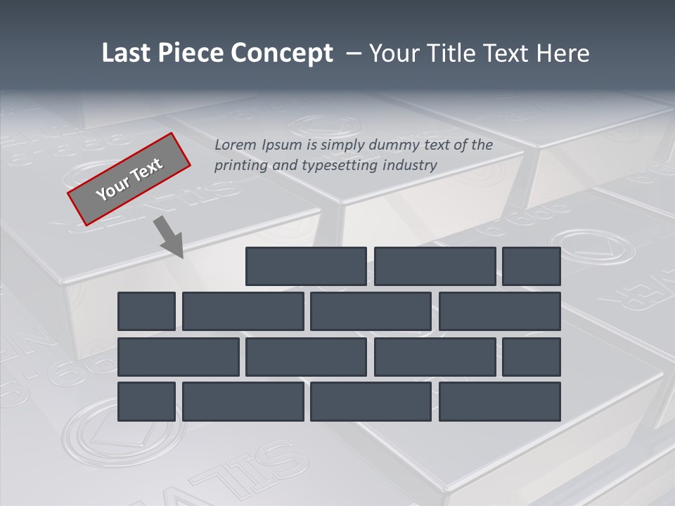 Silver Bars Pure Illustration PowerPoint Template