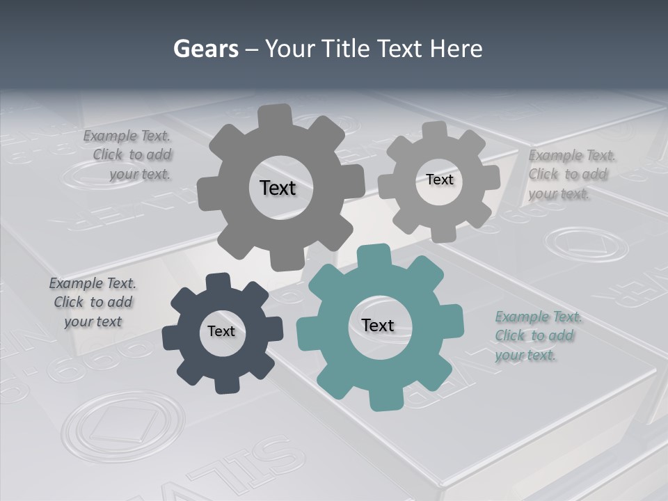 Silver Bars Pure Illustration PowerPoint Template