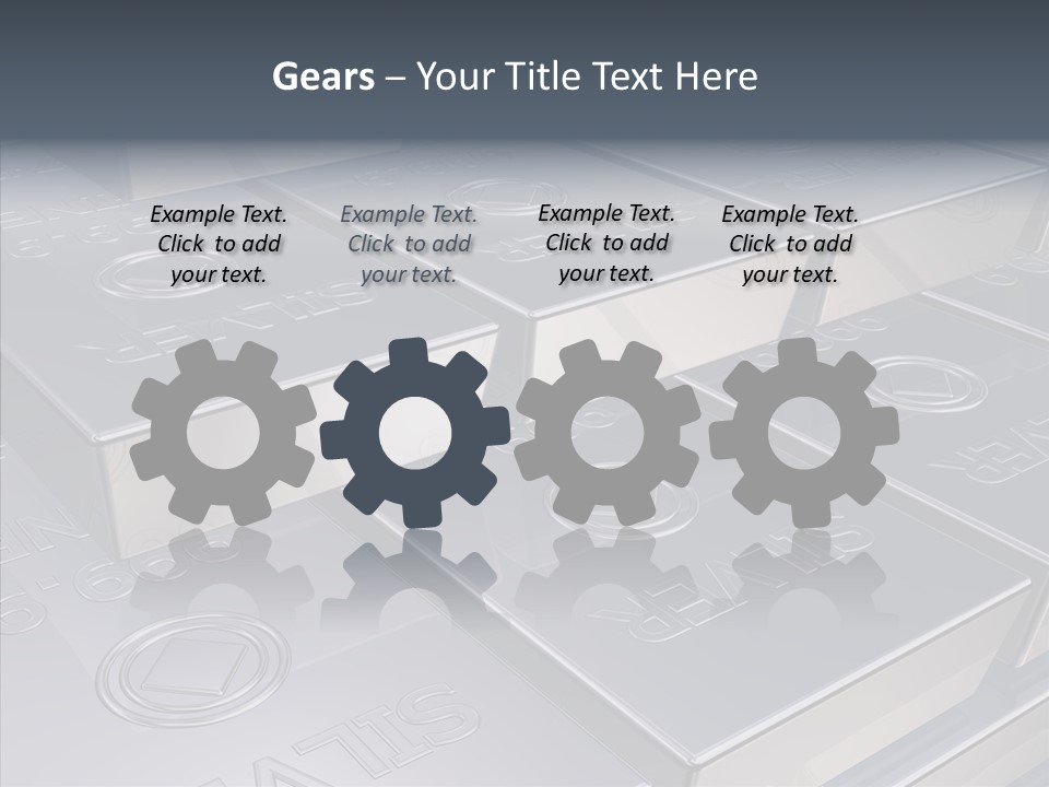 Silver Bars Pure Illustration PowerPoint Template