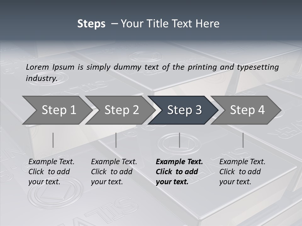 Silver Bars Pure Illustration PowerPoint Template