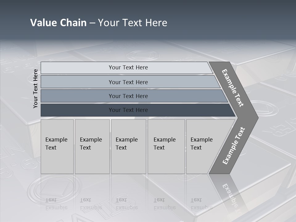 Silver Bars Pure Illustration PowerPoint Template