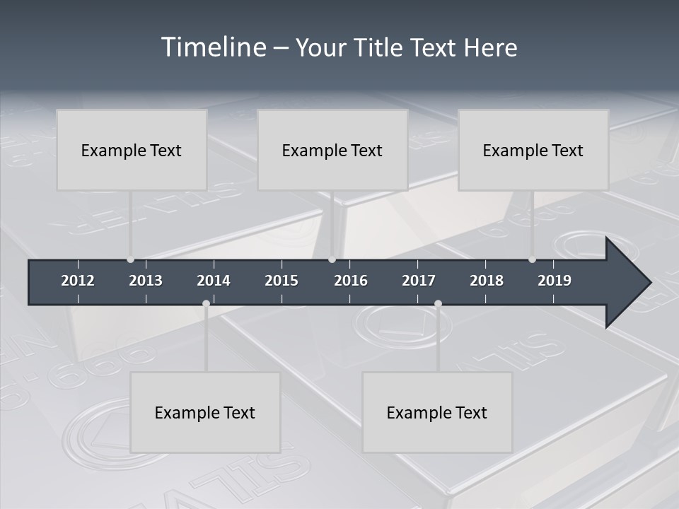 Silver Bars Pure Illustration PowerPoint Template