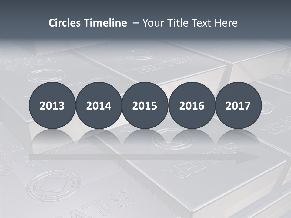 Silver Bars Pure Illustration PowerPoint Template