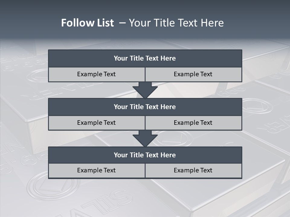 Silver Bars Pure Illustration PowerPoint Template