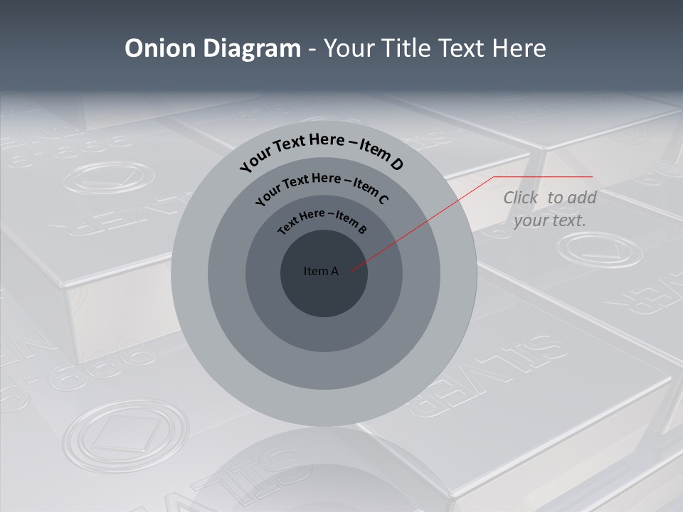 Silver Bars Pure Illustration PowerPoint Template
