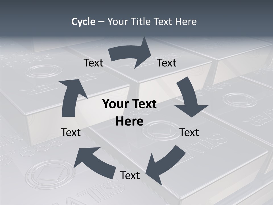 Silver Bars Pure Illustration PowerPoint Template