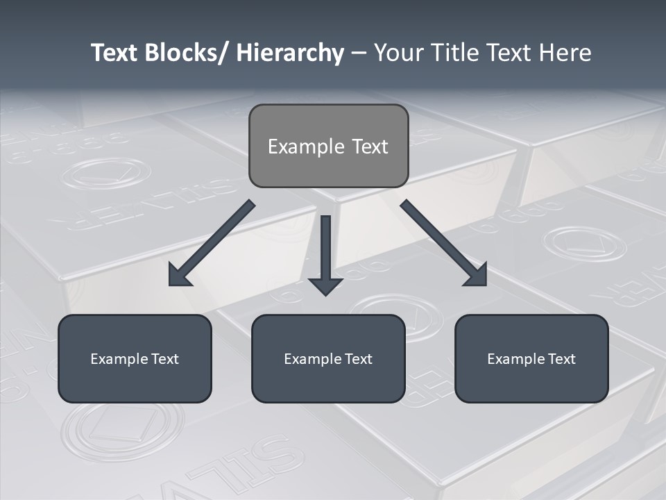 Silver Bars Pure Illustration PowerPoint Template