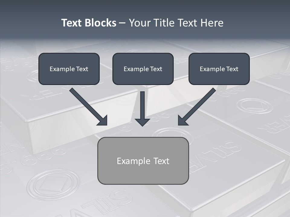 Silver Bars Pure Illustration PowerPoint Template