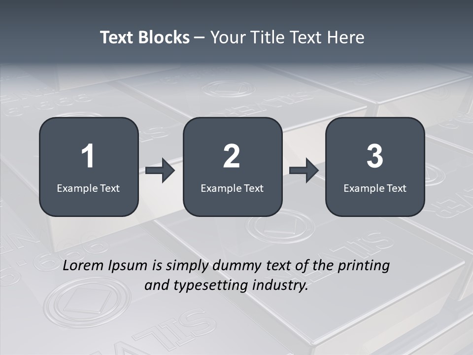 Silver Bars Pure Illustration PowerPoint Template