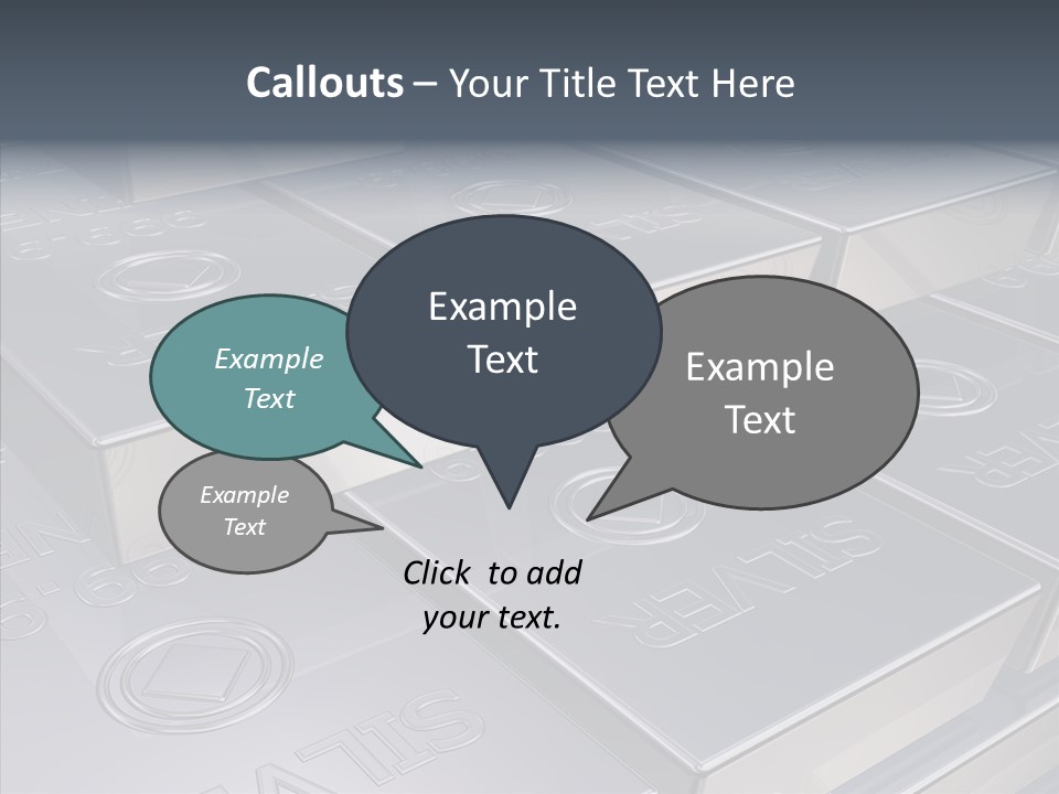 Silver Bars Pure Illustration PowerPoint Template