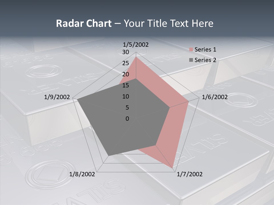 Silver Bars Pure Illustration PowerPoint Template
