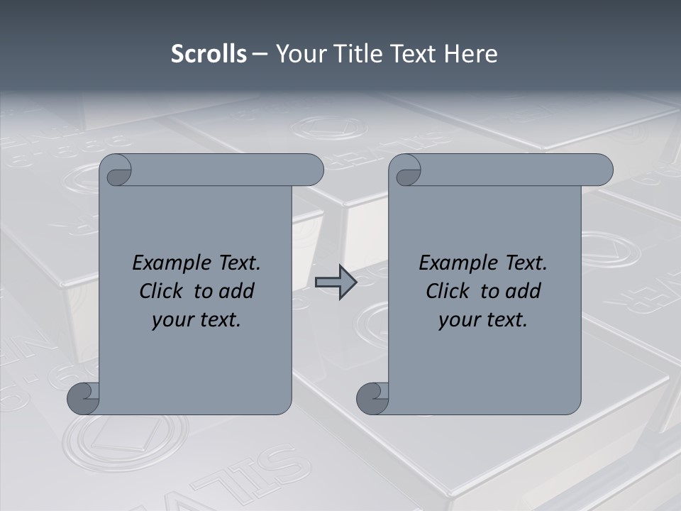 Silver Bars Pure Illustration PowerPoint Template