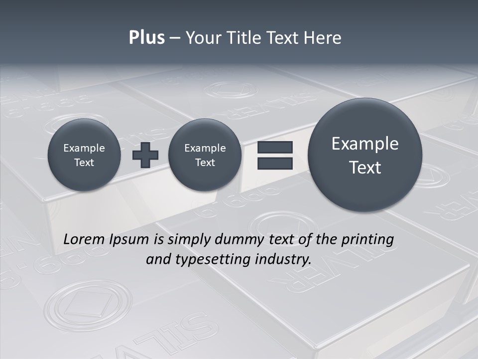 Silver Bars Pure Illustration PowerPoint Template