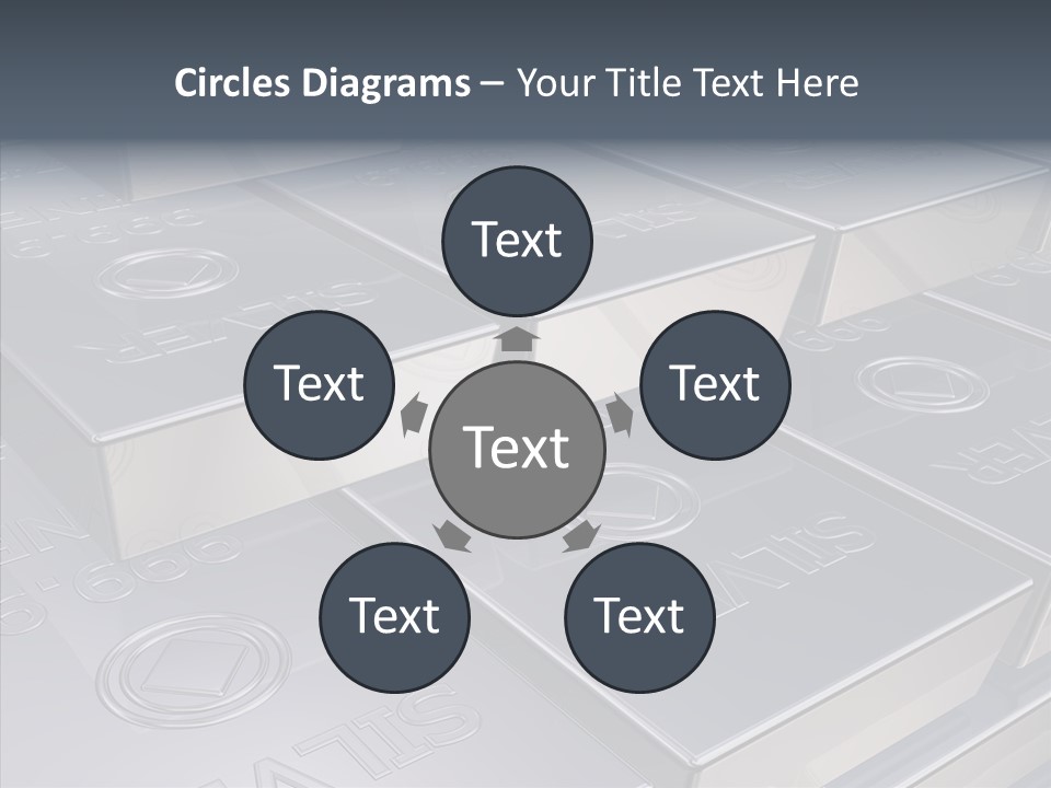 Silver Bars Pure Illustration PowerPoint Template