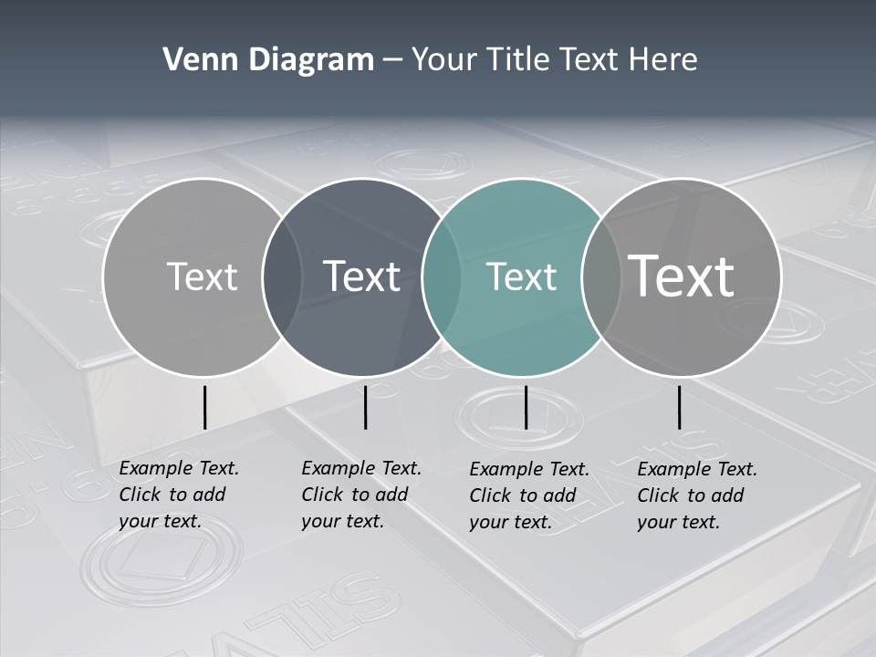 Silver Bars Pure Illustration PowerPoint Template