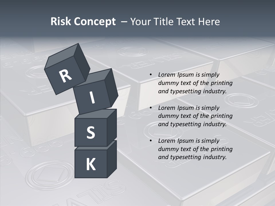 Silver Bars Pure Illustration PowerPoint Template