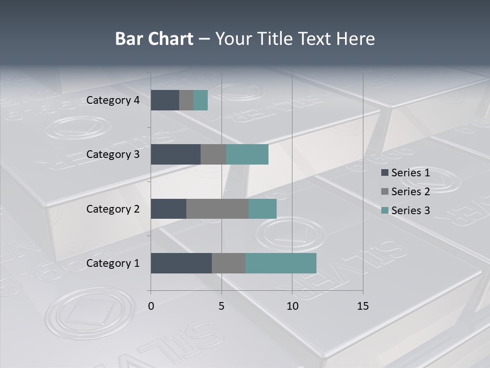 Silver Bars Pure Illustration PowerPoint Template