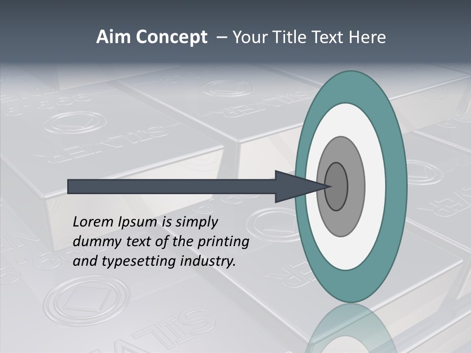 Silver Bars Pure Illustration PowerPoint Template
