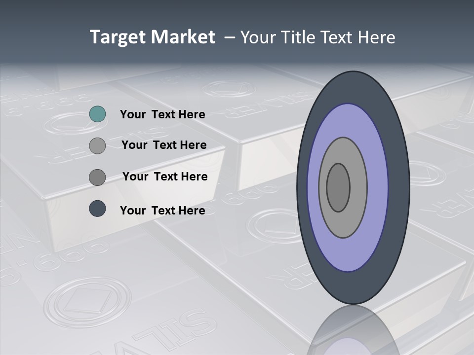 Silver Bars Pure Illustration PowerPoint Template
