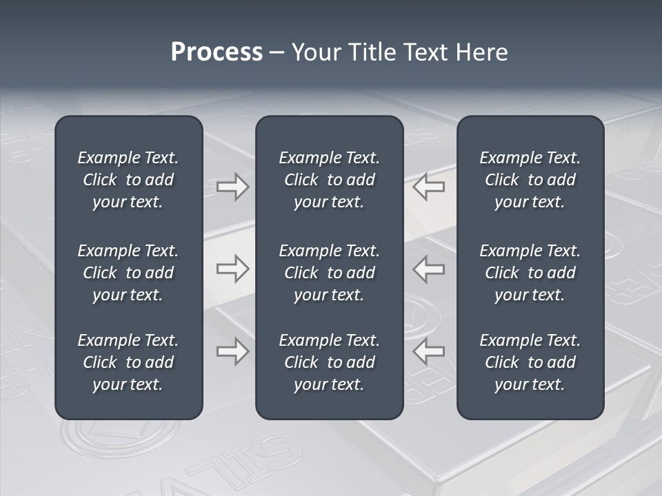 Silver Bars Pure Illustration PowerPoint Template