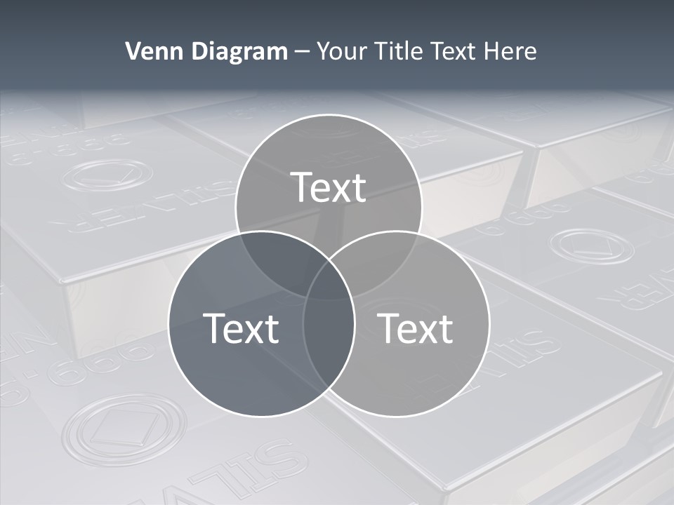 Silver Bars Pure Illustration PowerPoint Template