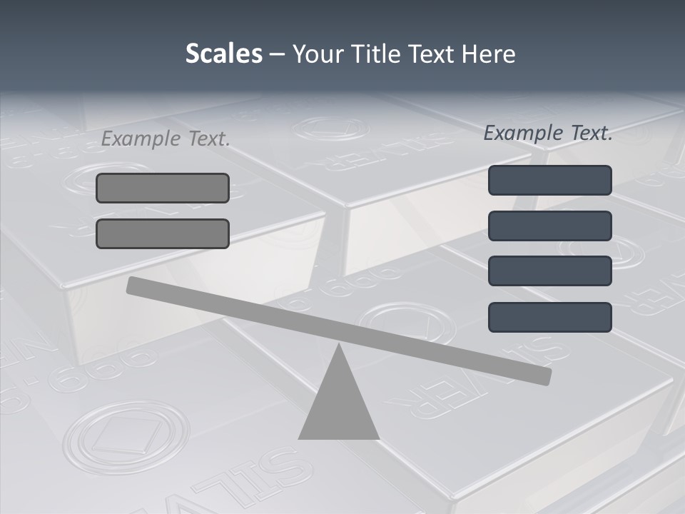 Silver Bars Pure Illustration PowerPoint Template