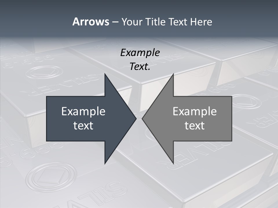 Silver Bars Pure Illustration PowerPoint Template