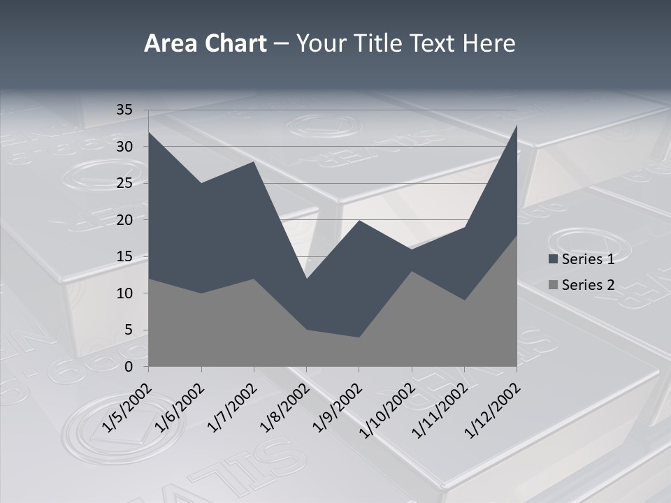 Silver Bars Pure Illustration PowerPoint Template