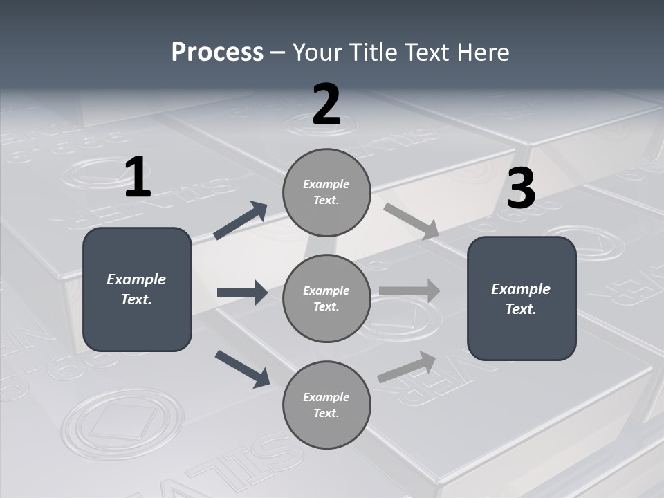Silver Bars Pure Illustration PowerPoint Template