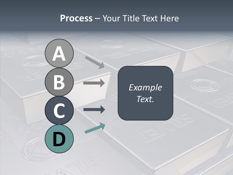 Silver Bars Pure Illustration PowerPoint Template