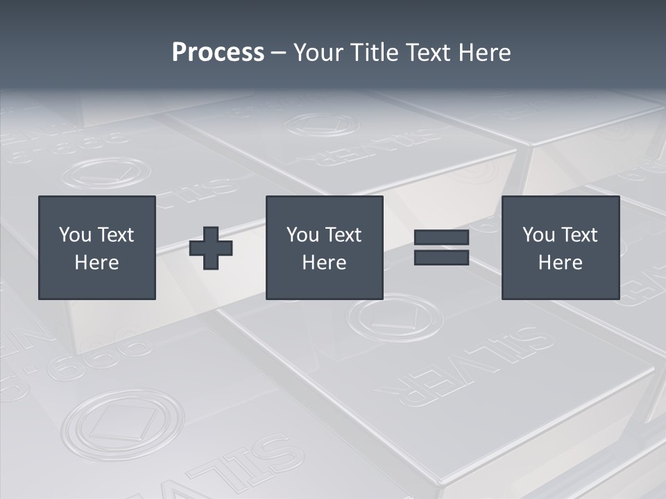 Silver Bars Pure Illustration PowerPoint Template