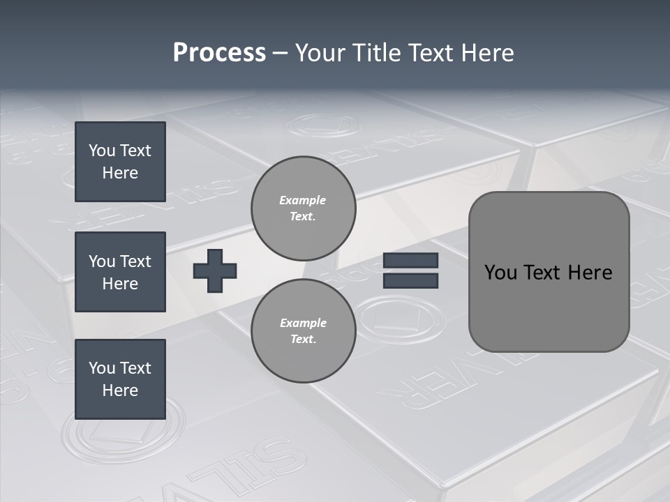 Silver Bars Pure Illustration PowerPoint Template