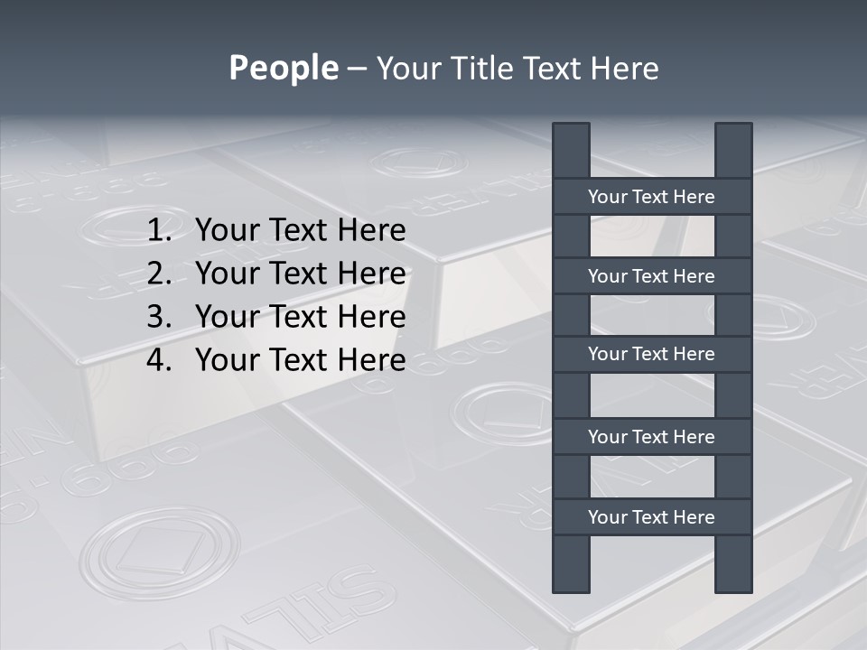 Silver Bars Pure Illustration PowerPoint Template