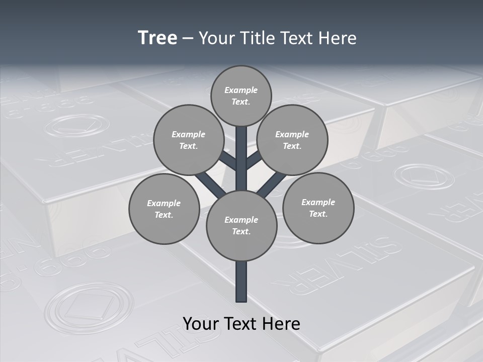 Silver Bars Pure Illustration PowerPoint Template