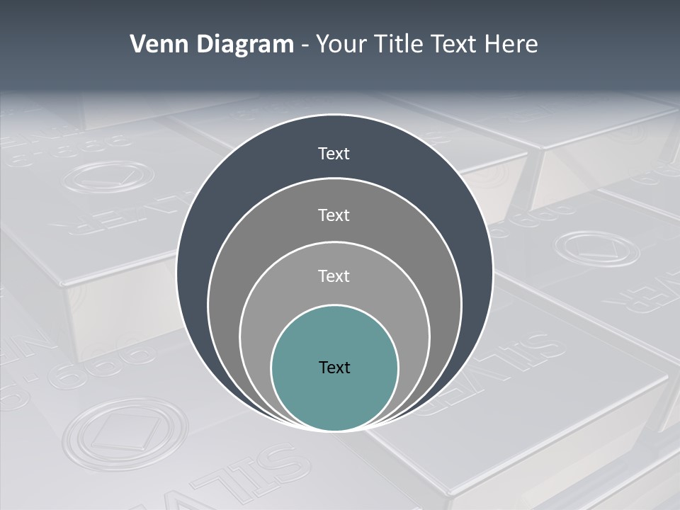 Silver Bars Pure Illustration PowerPoint Template