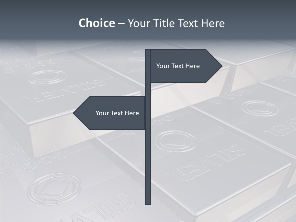 Silver Bars Pure Illustration PowerPoint Template