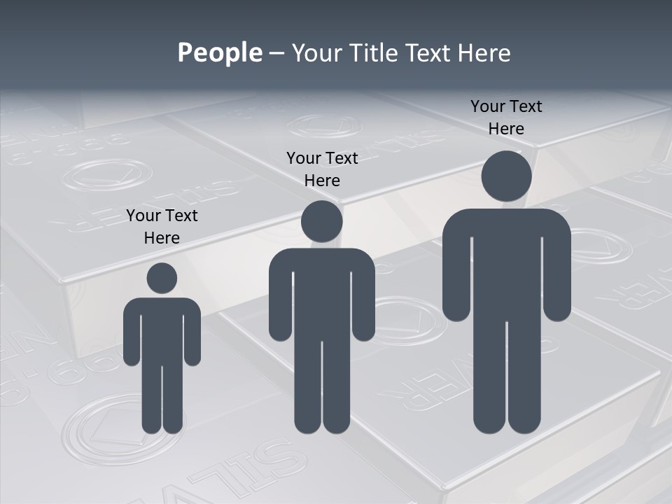 Silver Bars Pure Illustration PowerPoint Template