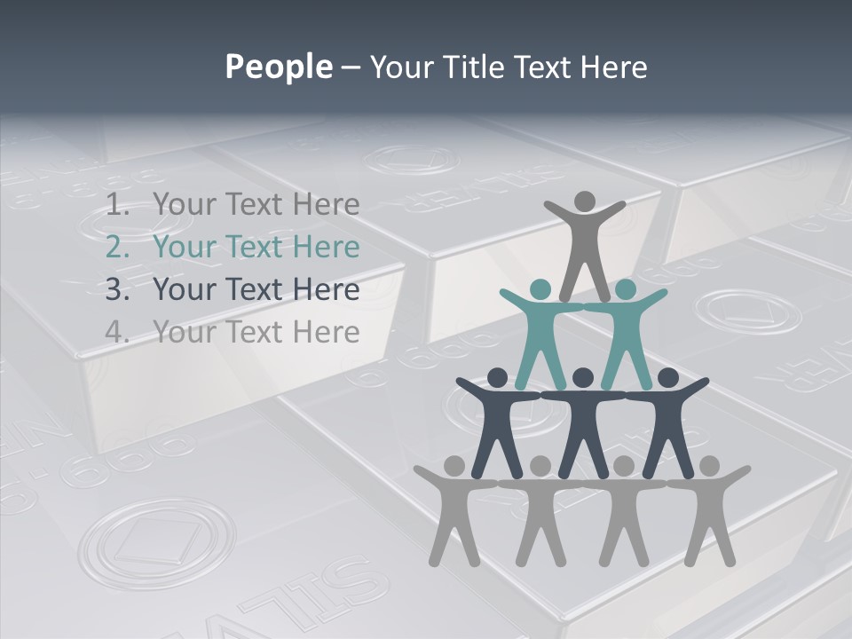 Silver Bars Pure Illustration PowerPoint Template