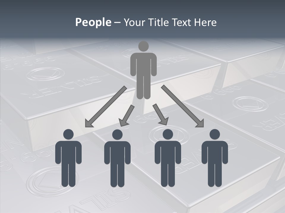 Silver Bars Pure Illustration PowerPoint Template