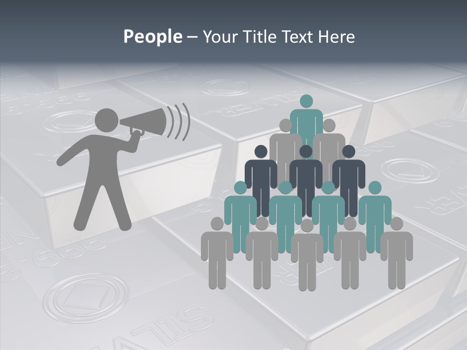 Silver Bars Pure Illustration PowerPoint Template