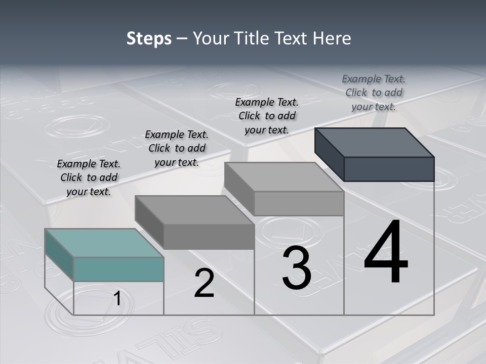 Silver Bars Pure Illustration PowerPoint Template