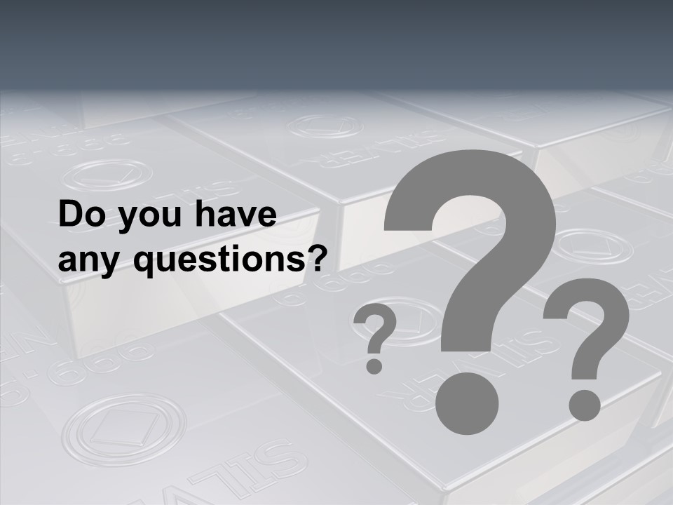 Silver Bars Pure Illustration PowerPoint Template