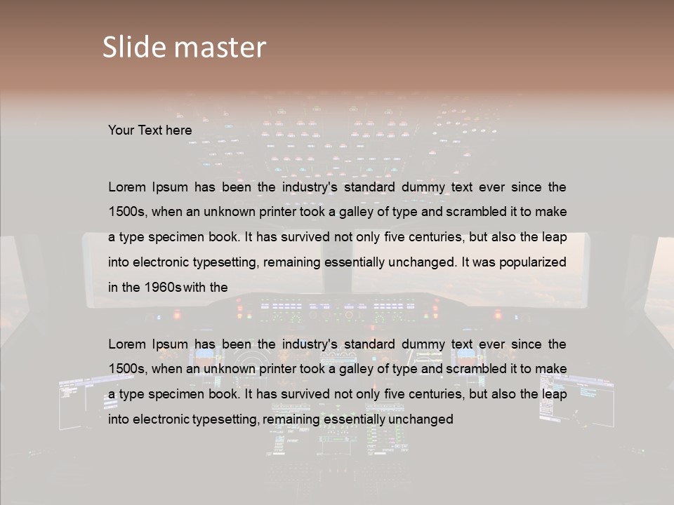 Technology Light Cockpit PowerPoint Template