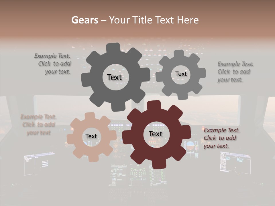 Technology Light Cockpit PowerPoint Template