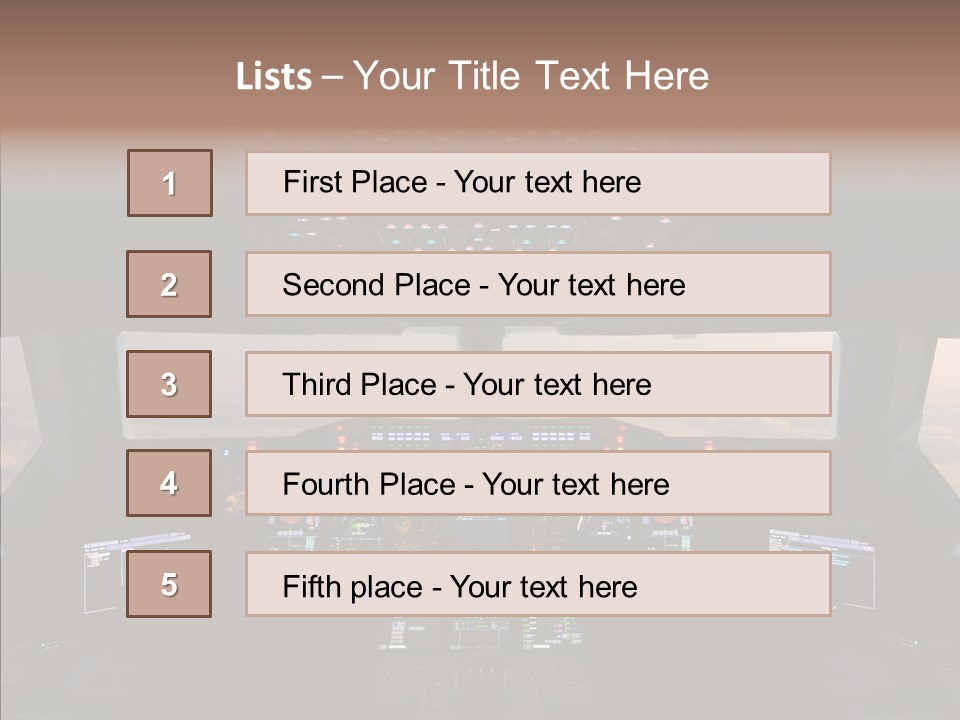 Technology Light Cockpit PowerPoint Template
