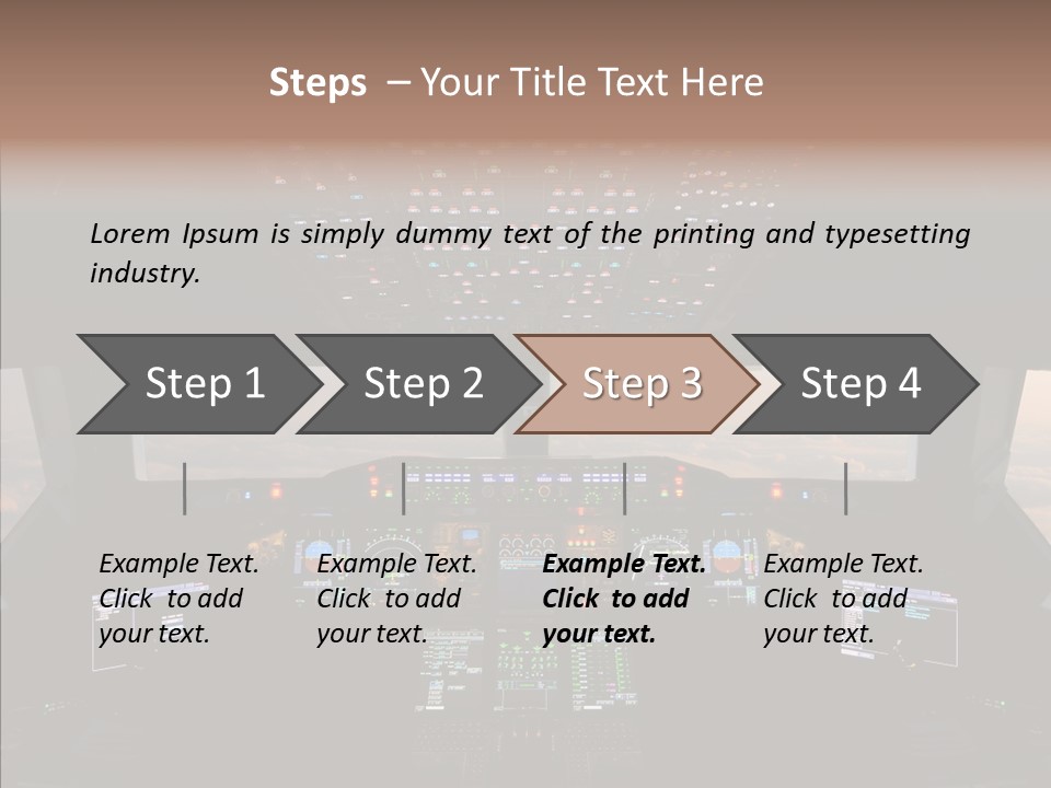 Technology Light Cockpit PowerPoint Template