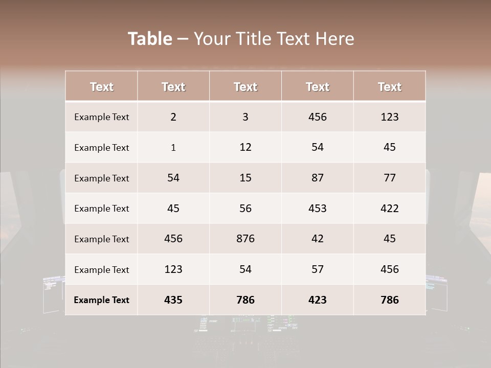 Technology Light Cockpit PowerPoint Template